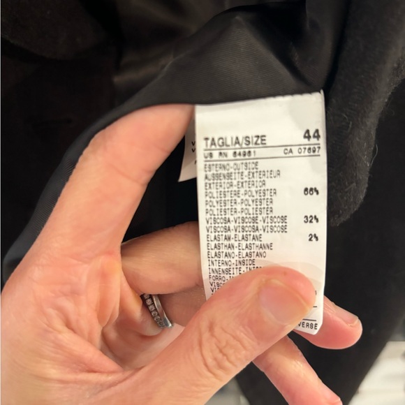 Sisley women’s work blazer in deep grey/black - Picture 2 of 5